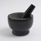 WB132 natural marble and granite mortar and pestle 13x8cm