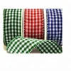 New Arrival Checked Plaid Wired Gingham Ribbon