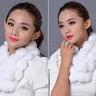 Winter Women's Rex Rabbit Fur Scarf Lady Casual 100% real Rabbit Fur Collar Scarves