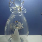 Wholesale glass angel shaped ornaments clearance of christmas tree decorations