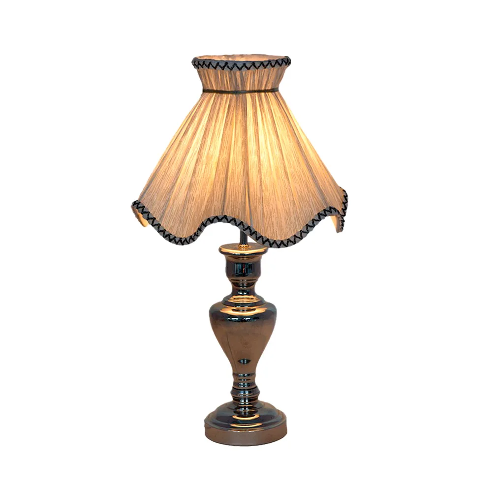 Umbrella Pleated Fabric Acrylic Metal Rings Cover Round Plastic Lamp