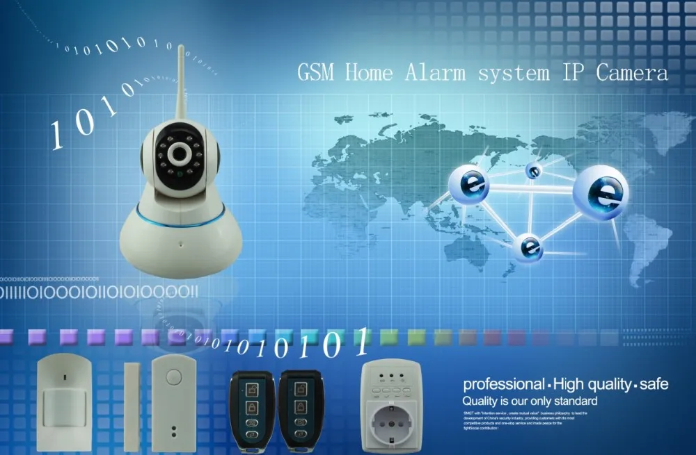 EB-881 Wireless baby monitor camera IOS/Andorid App control home wifi gsm alarm system