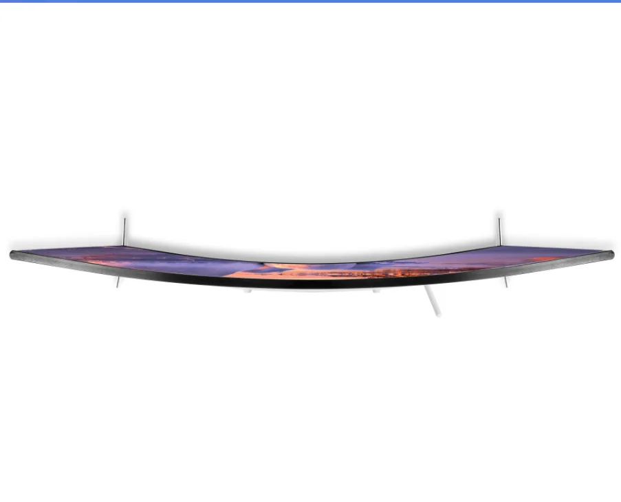 led tv 2017 screen 55inch UHD OEM TV Curved Alunium Narrow bezel Cabinet Original BOE Panel
