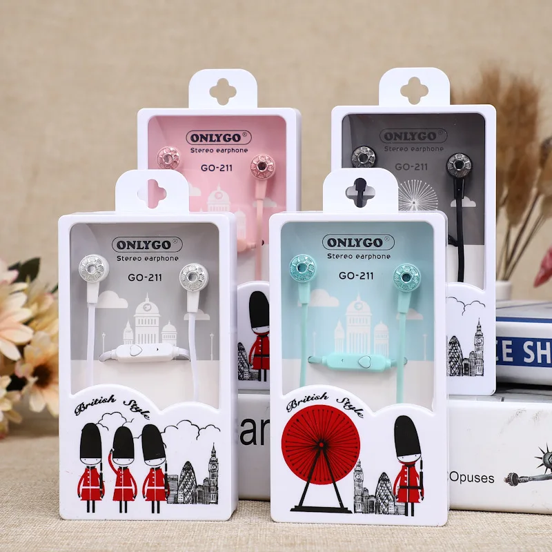 Newest Popular Design Gift Headphone Stereo Music Earbud With Mic - ANKUX.COM