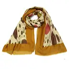 hot sale attractive printing star 100% polyester girl scarf shawl