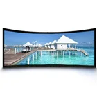 150 inch curved projector screen for home cinema projection