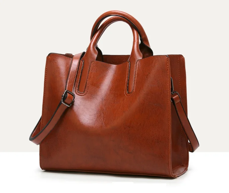 MJ Women Shoulder Bag PU Leather Women's Hot Sale Handbag Tote Bag Leather Crossbody Messenger Bags for Girls Solid Big Capacity (18)