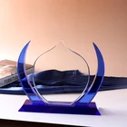 New design Crystal trophy and awards Glass plaque Custom 3d laser engraving glass block