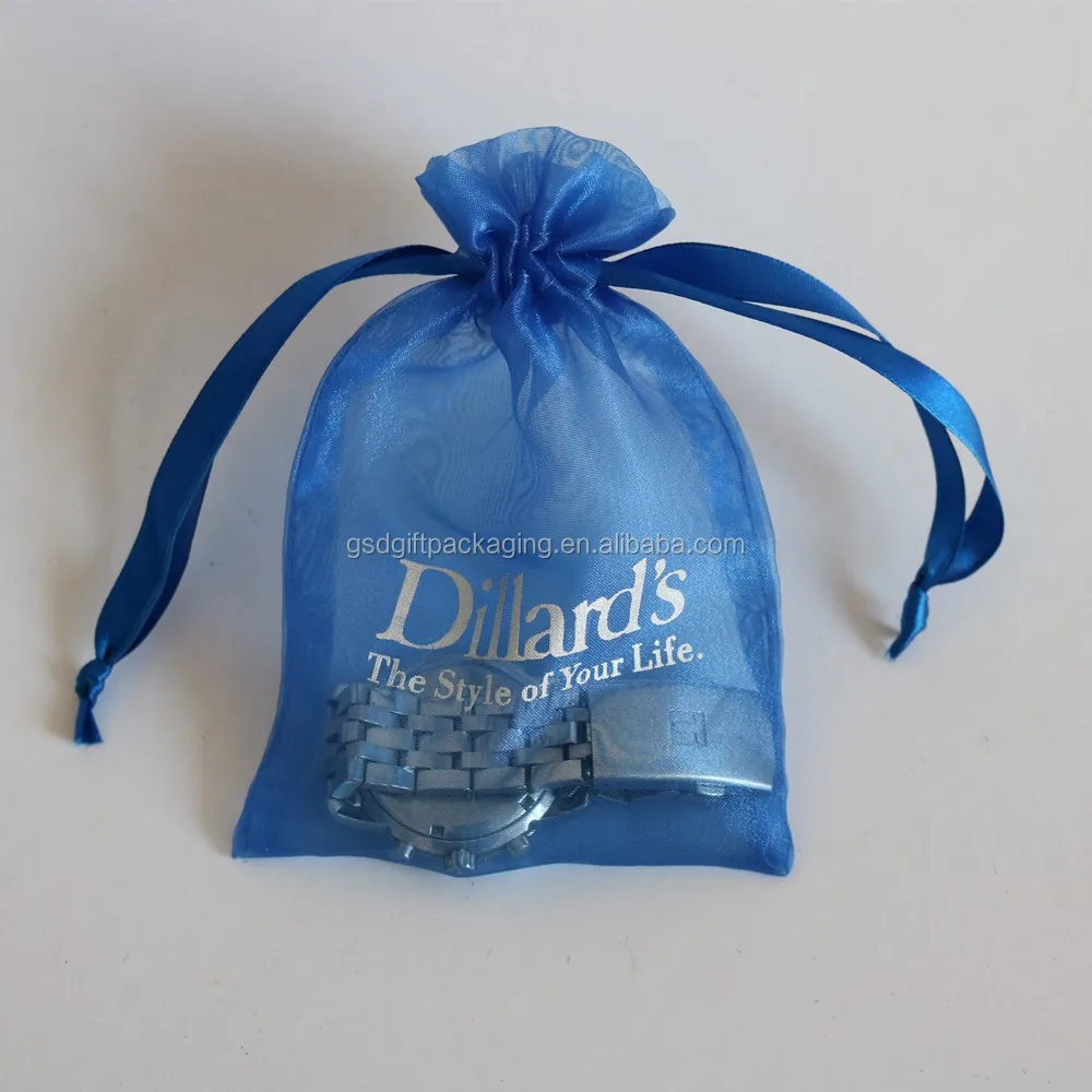 accept customized organza gift bags silk drawstring pouch