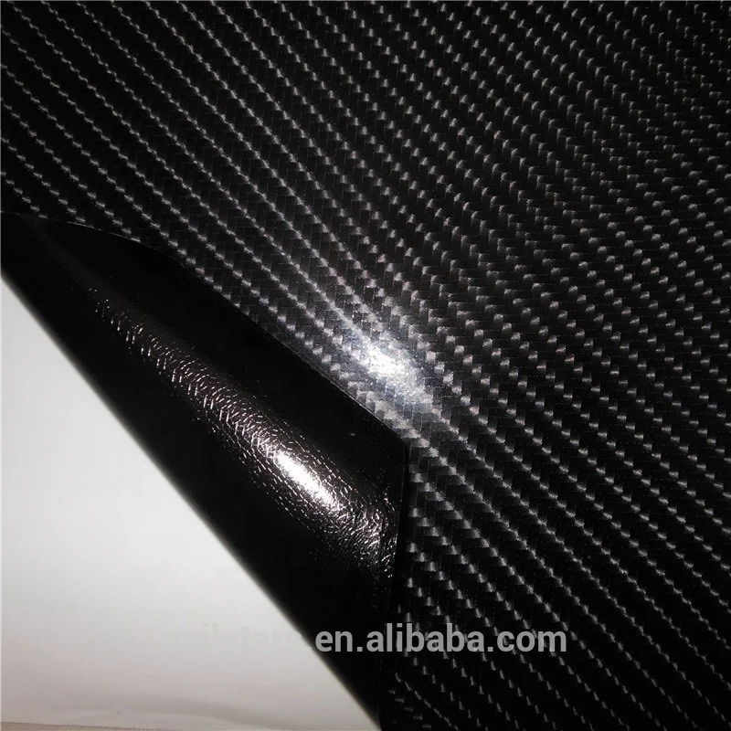 30 m 4D carbono fibra vehículo negro de vinilo