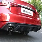 New Look Real Carbon Fiber Diffuser With Light For Infiniti Q50 Carbon Fiber Bumper Rear Diffuser 2014-up