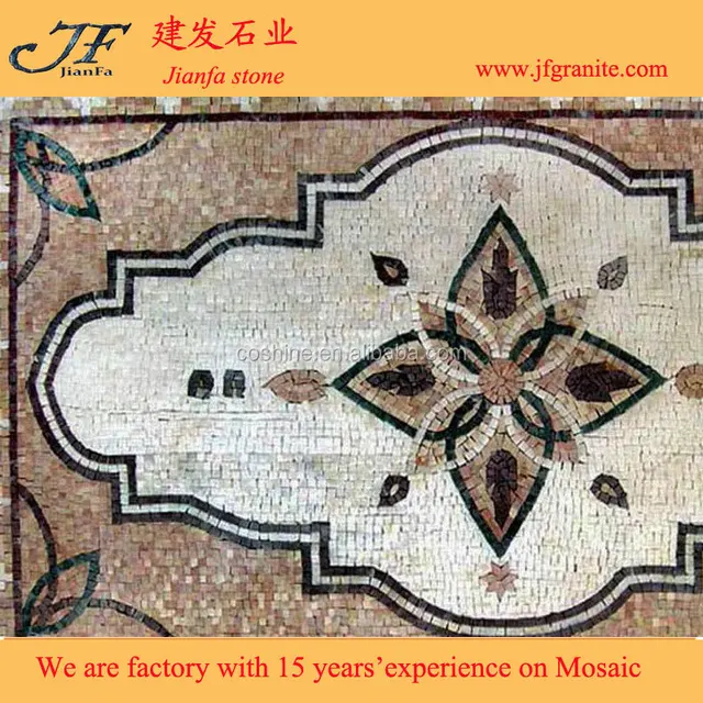 Beautiful free mosaic flower patterns with marble stone