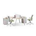 Modern Unique Design 2 Person Wooden Desk Workstation Furniture for Office(FOH-CXSZ1528)