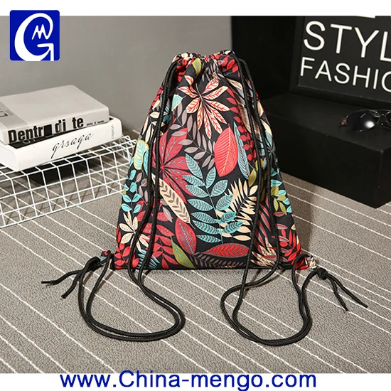 Custom Cheap Canvas Drawstring Bag/Black Wholesale Cotton Drawstring Bag Waterproof Custom Nylon