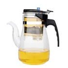 QX818 glass hand press coffee&tea pot with infuser