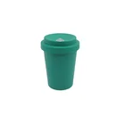 Natural Bamboo Fiber Eco Friendly Reusable Travel Coffee Cups With Lids
