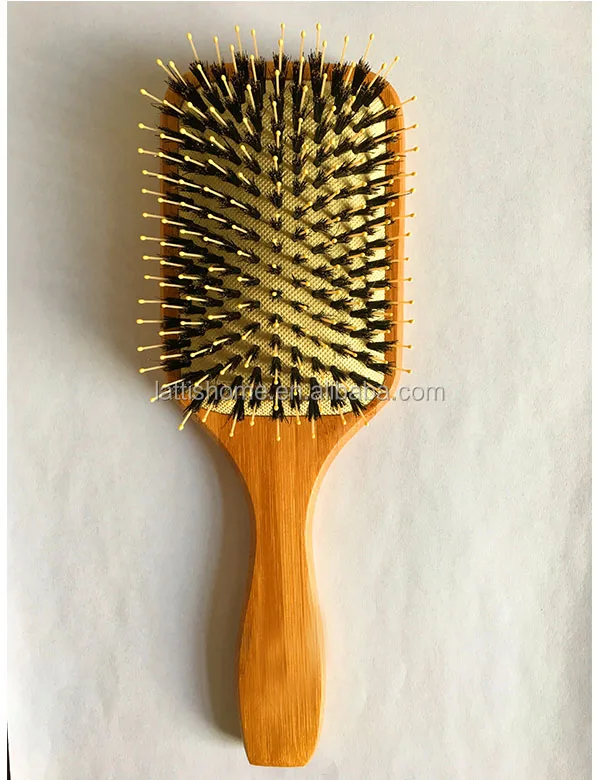 eco-friendly wooden handle boar bristle brush, cheap bristle