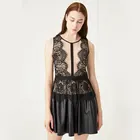 2019 Girl Summer Black Women'S Party Wear Sex A Version Lace Sleeveless Dress