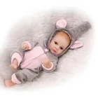 Reborn Newborn Baby Realike Doll Handmade Lifelike Silicone Vinyl Weighted Alive Doll for Toddler Gifts 10"