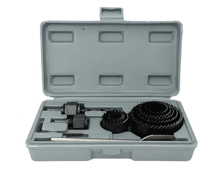 13Pcs Carbon Steel Wood Hole Saw Kit Set in Plastic Box for Wood Drywall Plastic Cutting