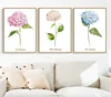 Nordic Style Home Wall Decoration Art Framed Fresh Flower Oil Painting on Canvas