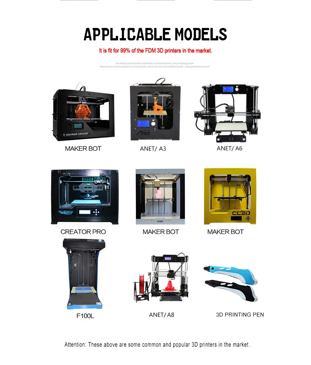 High Quality 3D Printer Filament 1.75MM ABS PLA 3D Filament for 3D Printers Printing Materials
