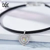 ODM OEM original embellished with crystals from Swarovski jewellery manufacturer custom simple design heart choker necklace