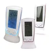 Unique Digital LED Alarm Clock Mini Desktop Electronic Watch Square Multifunction Backlight + Calendar + Thermometer Music Clock