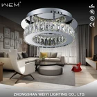Interior Led Ceiling Light High Lumens Kitchen Decor Ring Crystal Round Ceiling Light Fixture