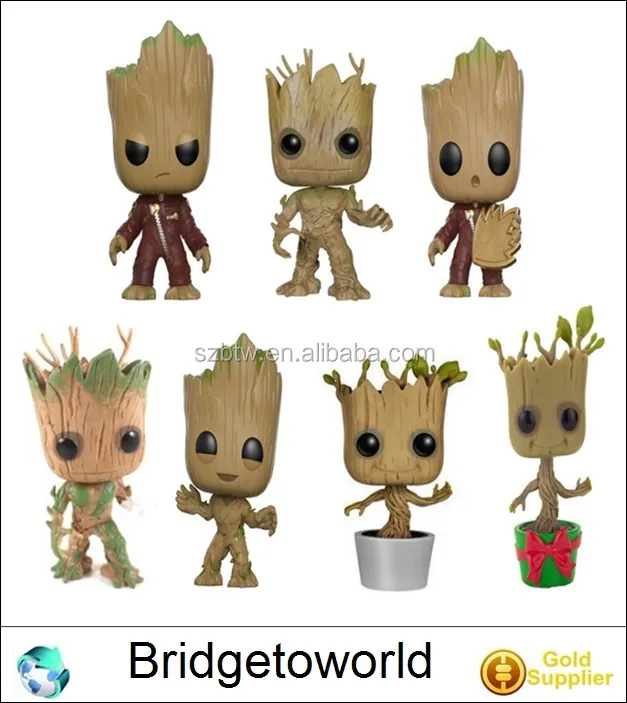 new cute funko pop tree man model pen flower pot toy guardians