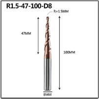 Weix Factory Tungsten Carbide Taper Ball End Mill Woodworking Router