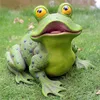 garden landscaping resin large frog statues for spray pond decoration
