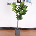 Indoor Decorative Real Touch Tropical Green Plants Artificial Fiddle Leaf Fig Tree Ficus for Sale