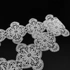 3d flower patterns polyester embroidered tulle fabric lace trim for lady dress