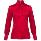 Factory OEM 100% silk blouse silk blouse long sleeve women silk blouse
