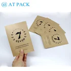 Heat seal 3 side seal flat kraft paper foil lined pouch