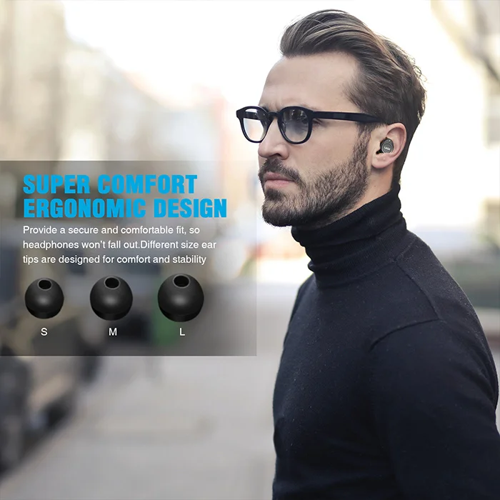 Uiisii 602TWS Wireless Earbuds With Mic TWS Headset Real Wireless Headset Sports Earbuds Stereo In Ear Earphone - ANKUX.COM