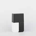 wholesale 10ml square glass bottle cap for uv gel nail polish with square black
