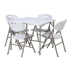2.8ft small square HDPE plastic top folding dining table for sale