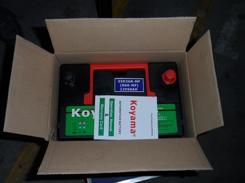 55D26R MF 12V 60AH Car Battery/maitenance free/japan standard battery