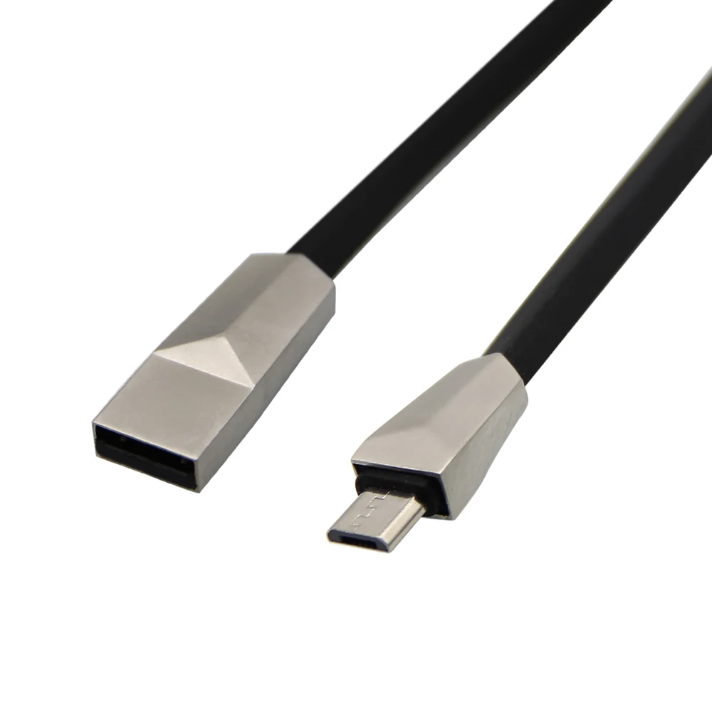 Fantastic 1 year Warranty Top Level Zinc Alloy Metal Heads Android Mobile TPE Micro USB Cable Fast Charging Cord - ANKUX.COM