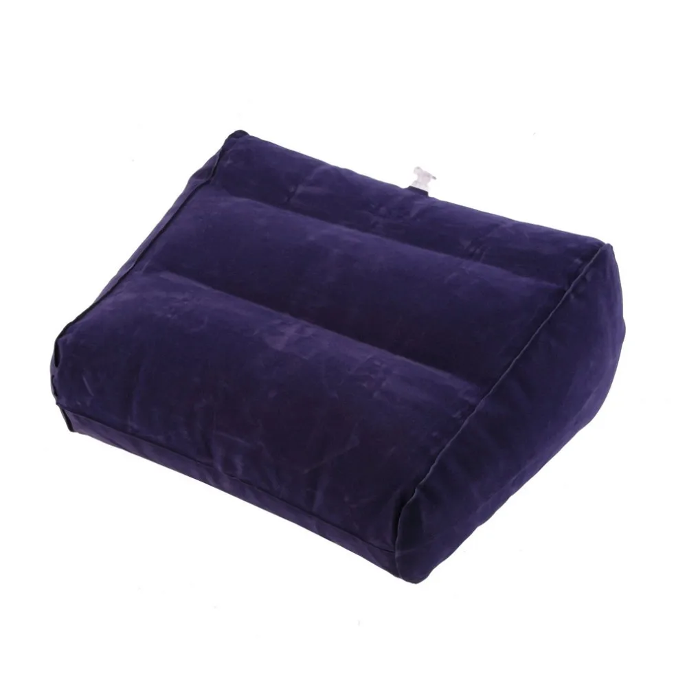 Soft Inflatable Suede Fabric Travel Foot Rest Pillow Footrest Helps Reduce DVT Risk on Flights 28x37cm Cheap And New Hot Selling