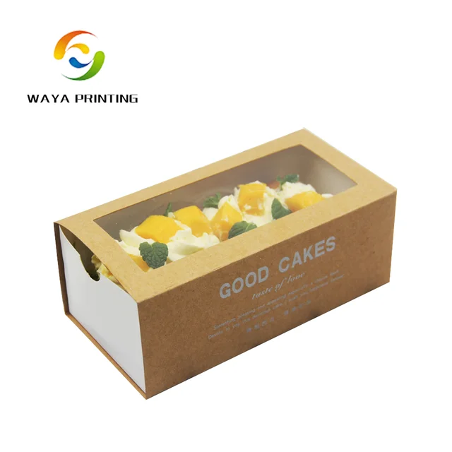 drawer type foldable kraft paper lunch take out cake box