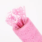 Wholesale 15Cm Bridal Tulle Roll 20D Heart Flocked Mesh Fabric