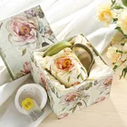 Customized made coffee mug gift box packaging with window