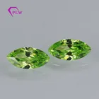 Wholesale 6*12mm marquise shape fancy cutting Apple green cubic zirconia CZ Stone