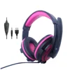 Hi fi stereo headphone for computer good looking 3.5mm USB gaming headphones with light