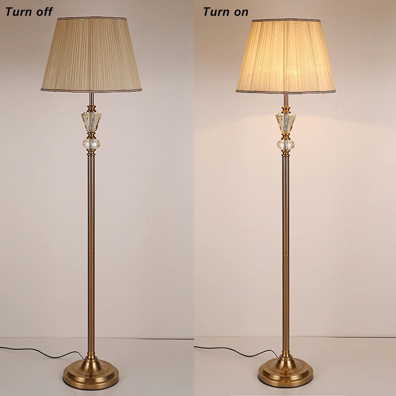 Modern New Design Indoor Bedroom Decoration Hotel Crystal Floor Lamp