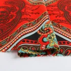 Red print textiles georgette wholesale knitting custom polyester print fabric