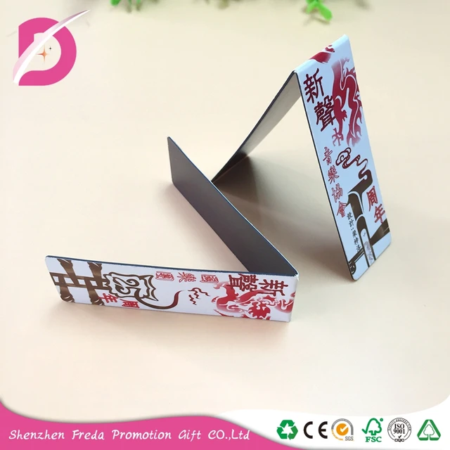 custom cheap personalized folding magnetic bookmark